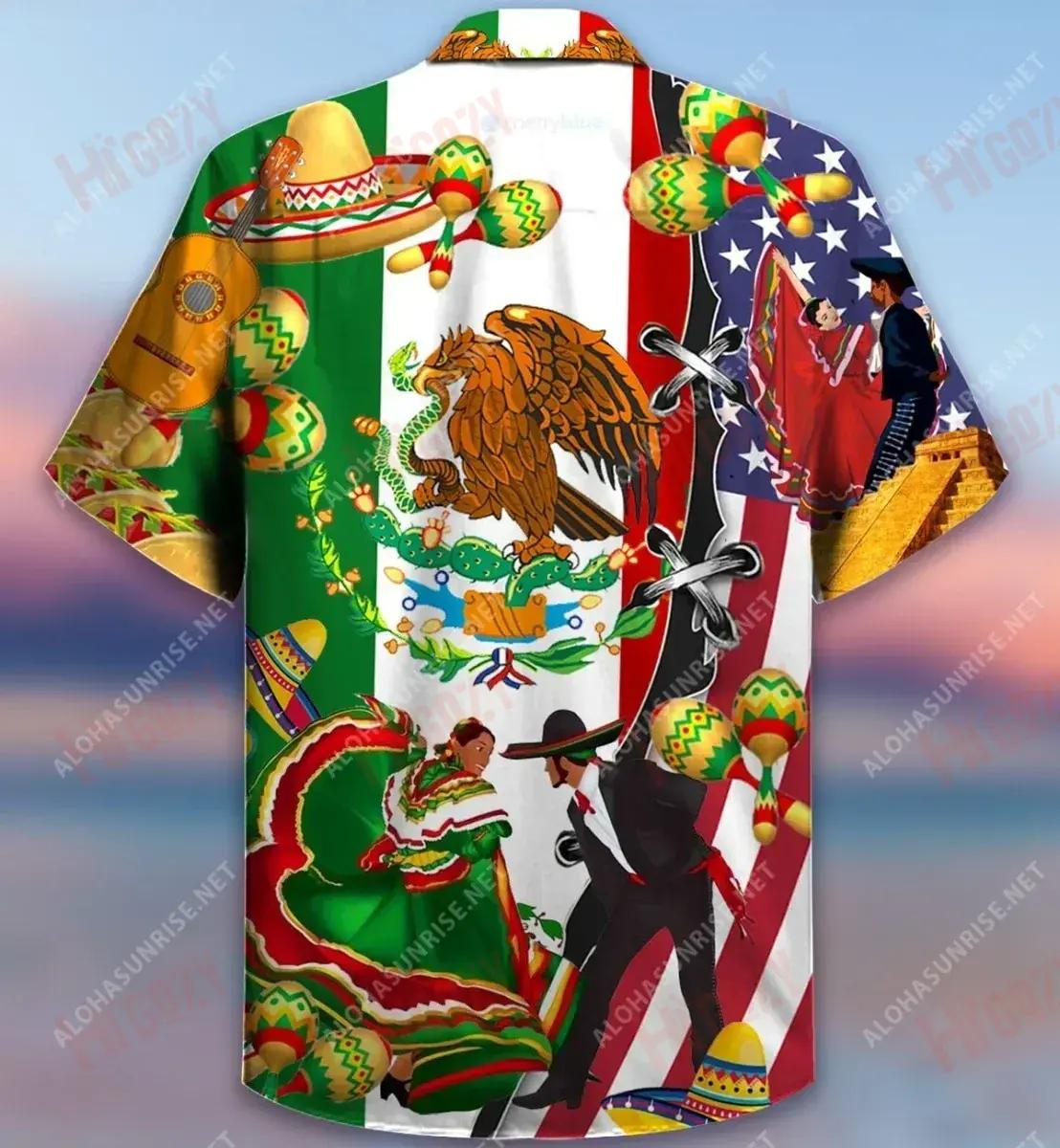 Mexican By Blood American By Birth Patriot By Choice Unisex Hawaiian Shirt Summer Short Sleeve Best Hawaiian Shirts Hawaiian Shirts For Women, Hawaiian Shirt Gift, Christmas Gift