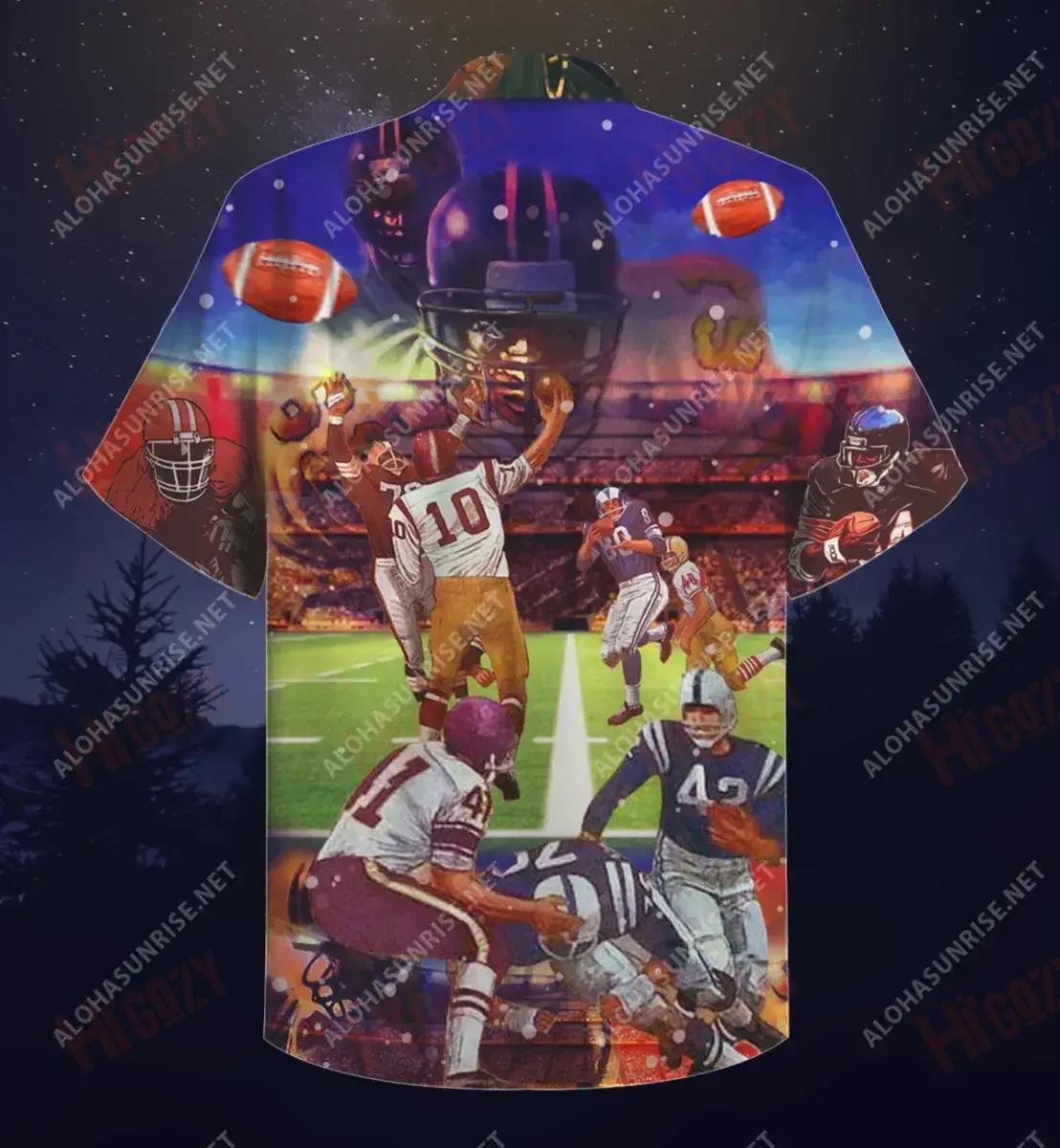 American Football Short Short Sleeve Shirt Hobbies Short Sleeve Hawaiian Crazy Shirts Funny Hawaiian Shirts, Christmas Gift