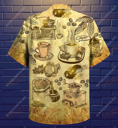 Life Happen Coffee Helps Unisex Hawaiian Shirt Vacation Short Sleeve Tactical Hawaiian Shirt Hawaiian Shirts For Women, Hawaiian Shirt Gift, Christmas Gift