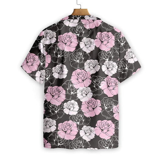 Pink And White Flower Design Hawaiian Shirt, Hawaiian Shirt Gift, Christmas Gift