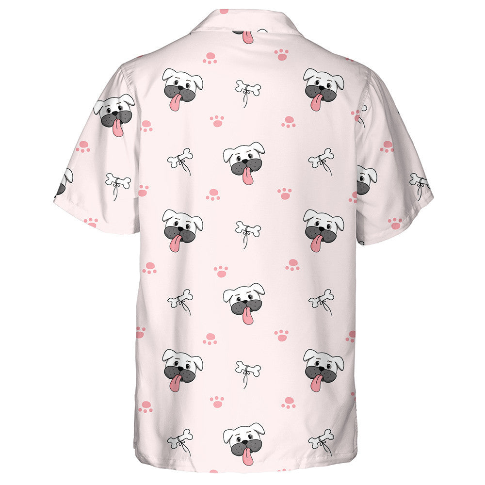 Lovely Dog Faces In Cartoon Style Hawaiian Shirt,Hawaiian Shirt Gift, Christmas Gift