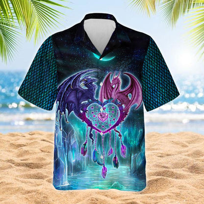 Dragon Couple Hawaiian Shirt, Hawaiian Shirt Gift, Christmas Gift