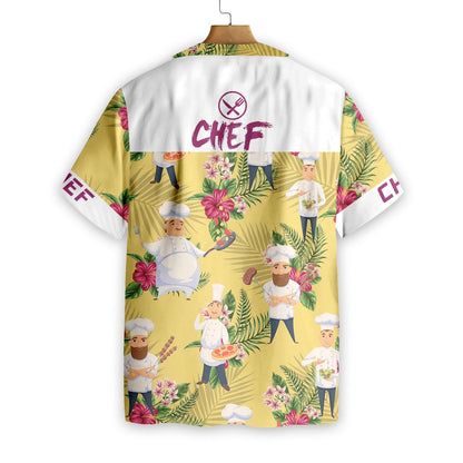Different Nationalities Chef With Tropical Palm Leaves Design Hawaiian Shirt, Hawaiian Shirt Gift, Christmas Gift
