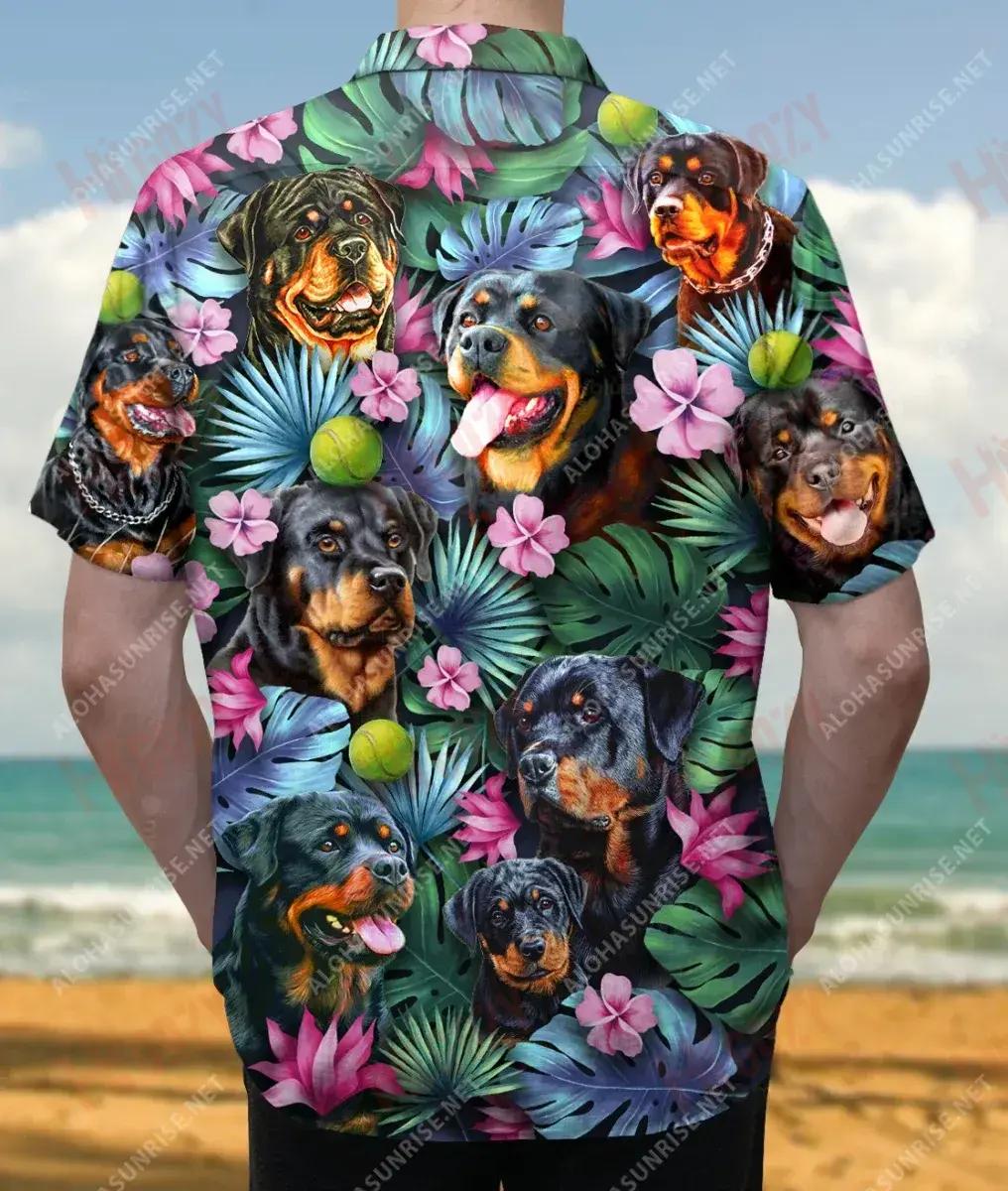 Best Rottweiler Dad Ever Unisex Hawaiian Shirt Ocean Short Sleeve Best Hawaiian Shirts Hawaiian Shirts For Women, Hawaiian Shirt Gift, Christmas Gift