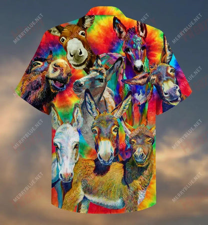 Life Is Better With A Donkey Short Hawaiian Shirt Ocean Short Sleeve Vintage Hawaiian Shirts Funny Hawaiian Shirts, Hawaiian Shirt Gift, Christmas Gift