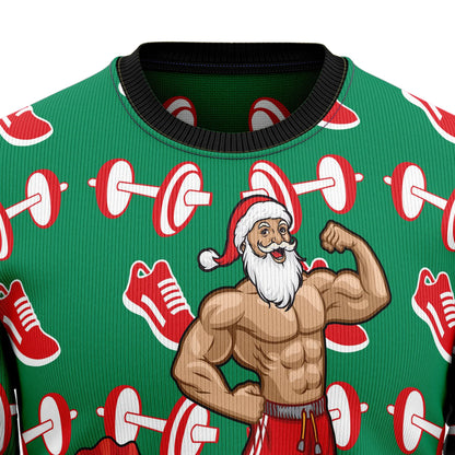 Santa Gym Ugly Christmas Sweater, Christmas Gift,Gift Christmas 2024