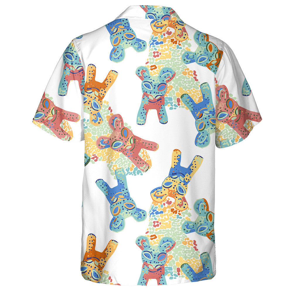 Modern Trendy Vintage Sculpture Of Wooden Baby Leopard Hawaiian Shirt, Hawaiian Shirt Gift, Christmas Gift