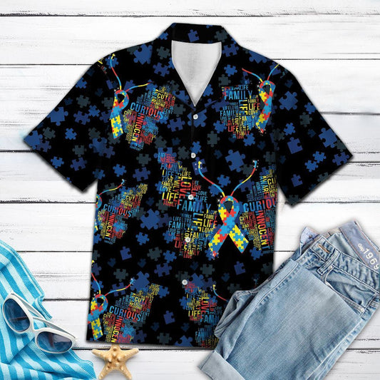 It‘s Okay To Be Different Autism Awareness Jigsaw Pattern Hawaiian Shirt, Hawaiian Shirt Gift, Christmas Gift
