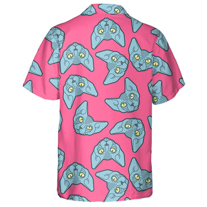 Fantasy Face Of Sphynx Cat With Gold Eyes Hawaiian Shirt, Hawaiian Shirt Gift, Christmas Gift
