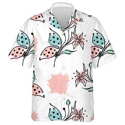 Theme Butterfly Contour Lines And Strokes Hawaiian Shirt,Hawaiian Shirt Gift, Christmas Gift