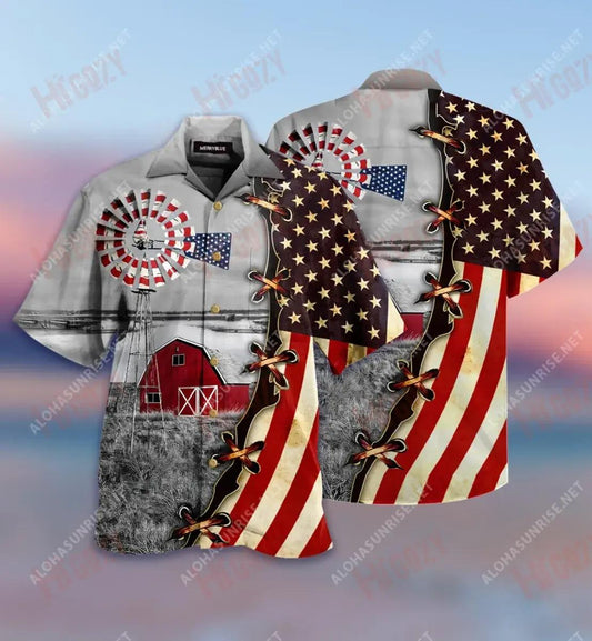 Farming Is A Way Of Life Patriotism Short Sleeve Shirt Summer Hawaiian T Shirts Hawaiian Crazy Shirts Hawaiian Shirt Pattern, Hawaiian Shirt Gift, Christmas Gift