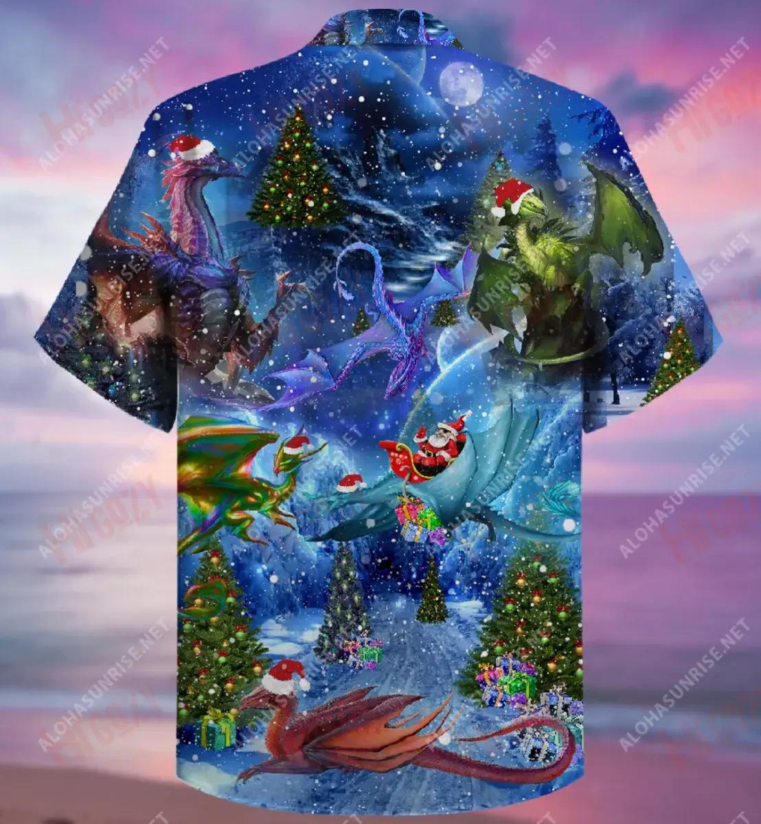 Welcome To Christmas Dragons Short Short Sleeve Shirt Vacation Hawaiian T Shirts Tactical Hawaiian Shirt Funny Hawaiian Shirts, Hawaiian Shirt Gift, Christmas Gift