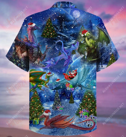 Welcome To Christmas Dragons Short Short Sleeve Shirt Vacation Hawaiian T Shirts Tactical Hawaiian Shirt Funny Hawaiian Shirts, Hawaiian Shirt Gift, Christmas Gift