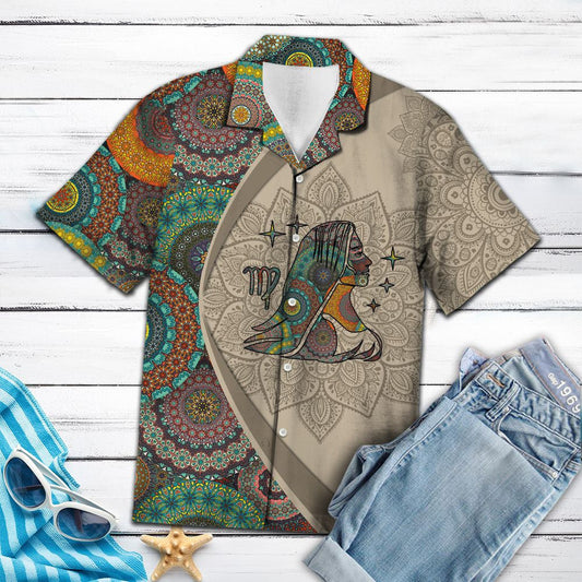 Mandala Flowers And Virgo Horoscope Sign Design Hawaiian Shirt, Hawaiian Shirt Gift, Christmas Gift