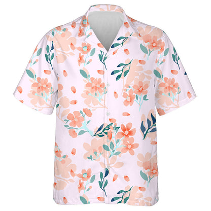 Painting Abstract Floral On Light Pink Background Design Hawaiian Shirt, Hawaiian Shirt Gift, Christmas Gift