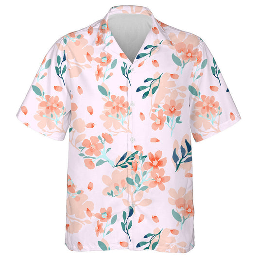 Painting Abstract Floral On Light Pink Background Design Hawaiian Shirt, Hawaiian Shirt Gift, Christmas Gift