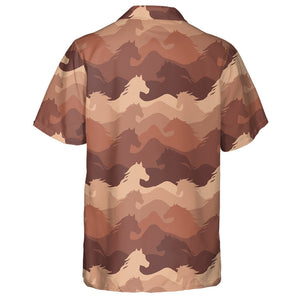 Abstract In Shades Of Brown Horses Hawaiian Shirt, Hawaiian Shirt Gift, Christmas Gift