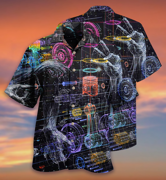 Engine Powerfull - Hawaiian Shirt, Hawaiian Shirt Gift, Christmas Gift