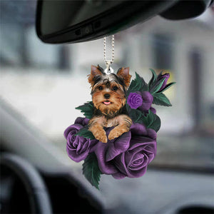 Yorkshire terrier sleeping angel yorkshire terrier lovers dog moms ornament, Christmas Decoration