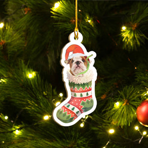 Xmas Bulldog Ornaments Set, Merry Woofmas Ornaments Set, Funny Christmas Ornaments Family Gift Idea For Dog Lover