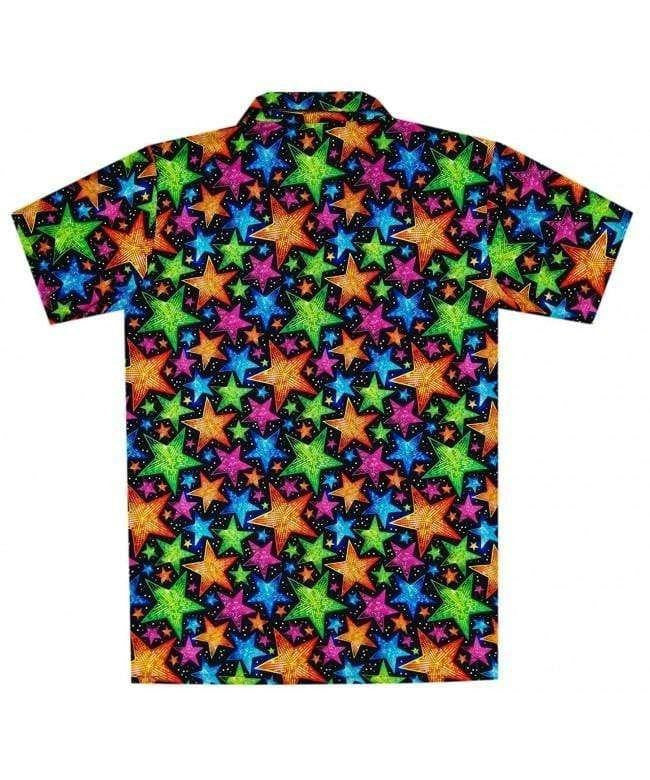 Design Hawaiian Shirt Multicolor Christmas Black Stars ,Hawaiian Shirt Gift, Christmas Gift