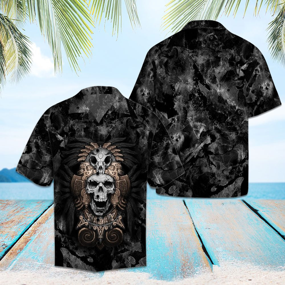 Gothic Skull Day Of The Death Hawaiian Shirt,Hawaiian Shirt Gift, Christmas Gift