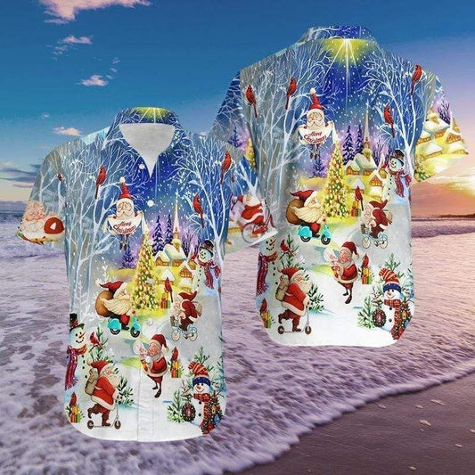 Stay Cool Santa Claus Impressive Christmas Night Hawaiian Shirt, Hawaiian Shirt Gift, Christmas Gift