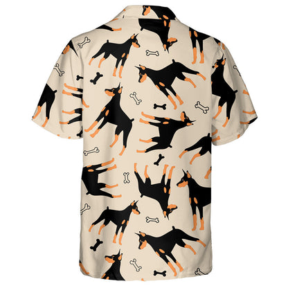 Funny Cartoon Dog And Bones In Cartoon Background Hawaiian Shirt, Hawaiian Shirt Gift, Christmas Gift