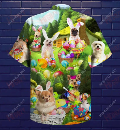 The Great Gift Of Easter Is A Puppy Unisex Hawaiian Shirt Vacation Short Sleeve Best Hawaiian Shirts Hawaiian Shirt Pattern, Hawaiian Shirt Gift, Christmas Gift