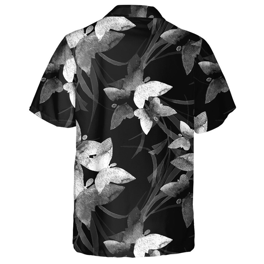 Hand Drawn Butterfly In Watercolor Style Hawaiian Shirt, Hawaiian For Gift