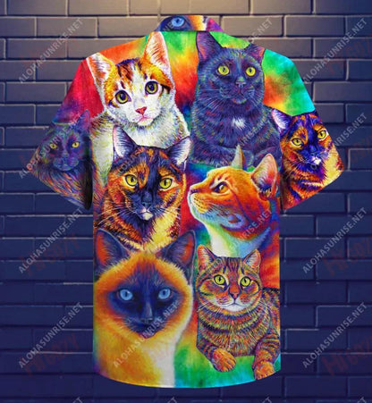 Be Cool Cats Short Short Sleeve Shirt Summer Hawaiian T Shirts Tactical Hawaiian Shirt Hawaiian Shirts For Women, Hawaiian Shirt Gift, Christmas Gift