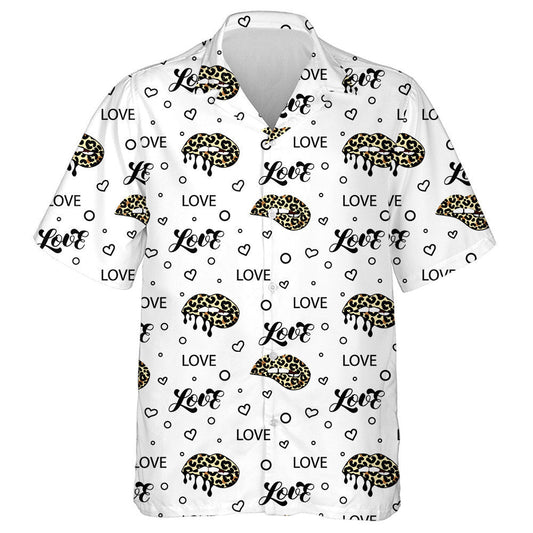 Wild African Leopard With Kissing And Biting Lips Hawaiian Shirt, Hawaiian Shirt Gift, Christmas Gift