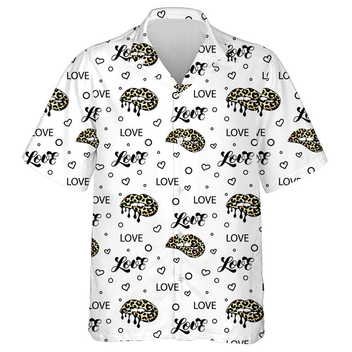 Wild African Leopard With Kissing And Biting Lips Hawaiian Shirt, Hawaiian Shirt Gift, Christmas Gift