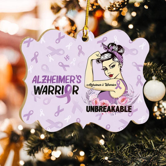 Alzheimer Awareness Unbreakable Ornament, Christmas Ornament Gift, Christmas Gift, Christmas Decoration