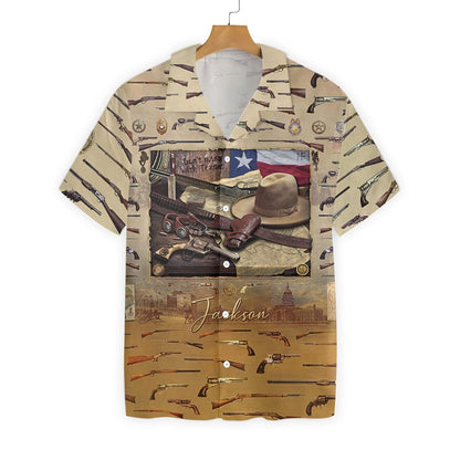 Vintage Texas Heritage Custom Name Hawaiian Shirt, Hwaiian For Gift