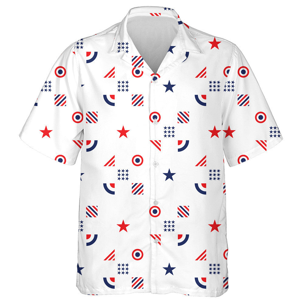 USA Sign With Stripes And Stars For Patriotic Pattern Hawaiian Shirt, Hawaiian Shirt Gift, Christmas Gift