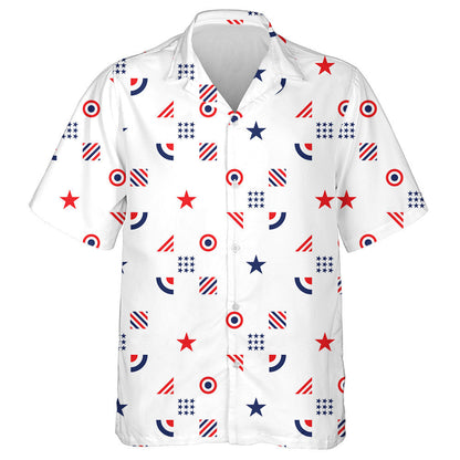 USA Sign With Stripes And Stars For Patriotic Pattern Hawaiian Shirt, Hawaiian Shirt Gift, Christmas Gift