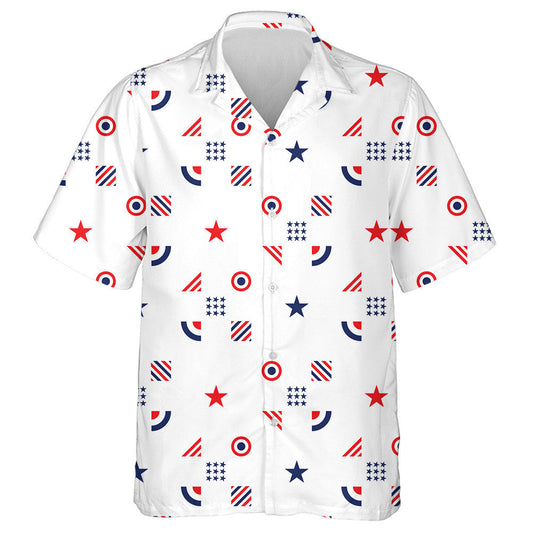 USA Sign With Stripes And Stars For Patriotic Pattern Hawaiian Shirt, Hawaiian Shirt Gift, Christmas Gift
