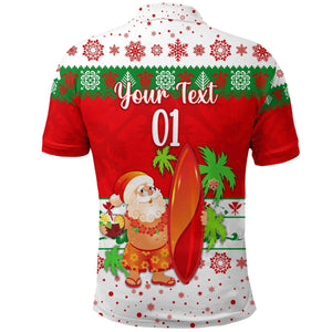 (Custom Personalised) Hawaii Christmas Hawaiian Shirt Santa Claus Surfing Simple Style, Hawaiian Shirt Gift, Christmas Gift