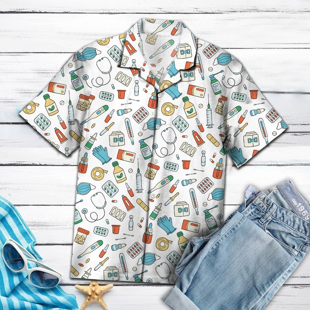 Amazing Nurse Medical Equipment Gift For Doctor Nurse Hawaiian Shirt, Hawaiian Shirt Gift, Christmas Gift