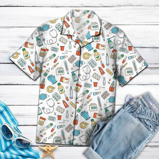 Amazing Nurse Medical Equipment Gift For Doctor Nurse Hawaiian Shirt, Hawaiian Shirt Gift, Christmas Gift