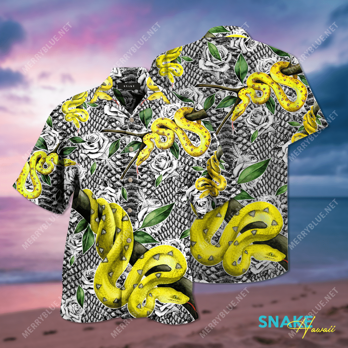 Buy Awesome Snake Unisex Hawaiian Shirt, Hawaiian Shirt Gift, Christmas Gift