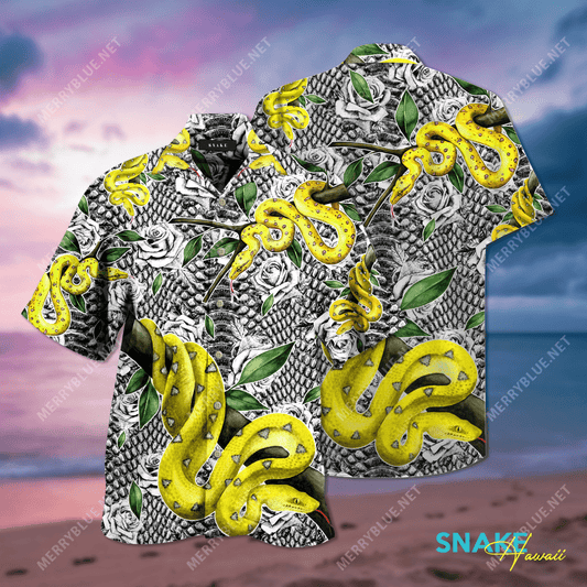Buy Awesome Snake Unisex Hawaiian Shirt, Hawaiian Shirt Gift, Christmas Gift