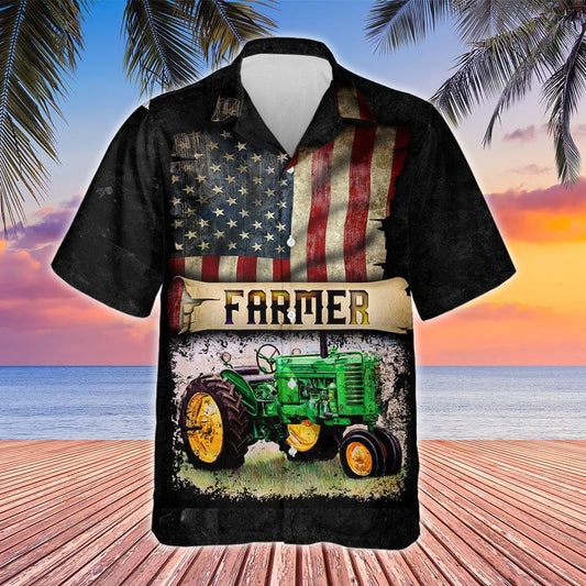 USA Flag Design Hawaiian Shirt I Am A Farmer, Hawaiian Shirt Gift, Christmas Gift