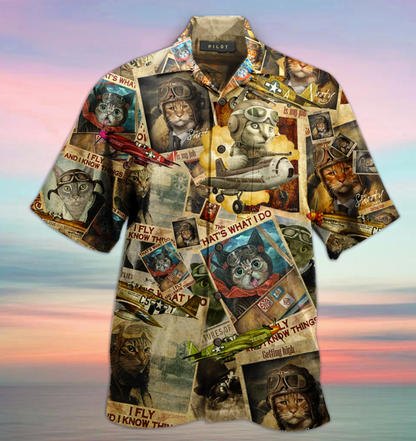 Cats Pilot Hawaiian Shirt â€“ Dnstyles, Hwaiian For Gift