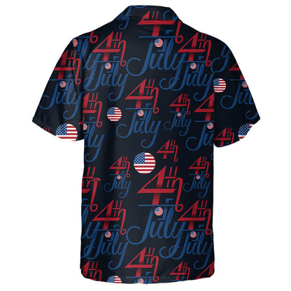 Beautiful Typography 4th Of July And Circle Flag Pattern Hawaiian Shirt, Hawaiian Shirt Gift, Christmas Gift