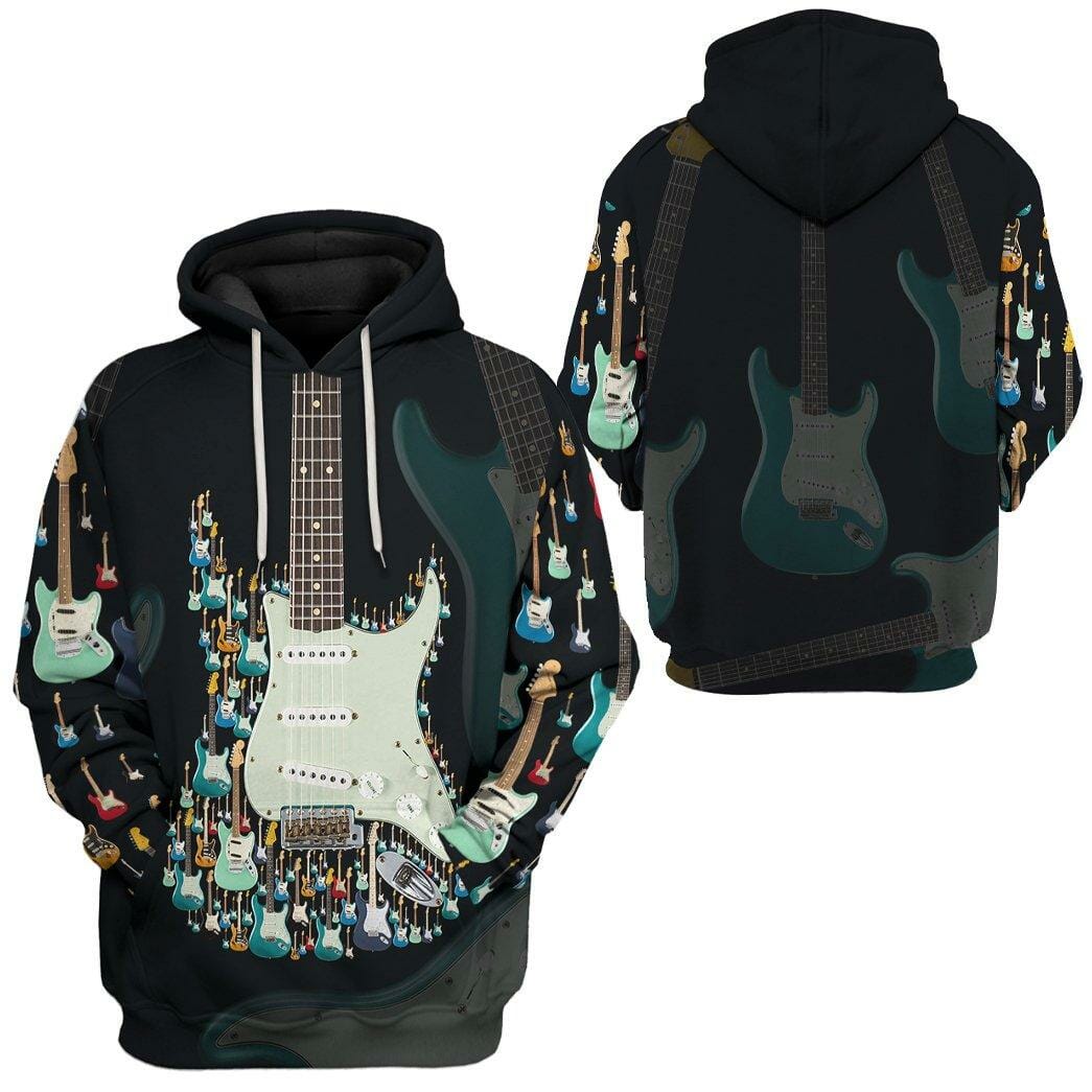3D E-Gitarre Custom T-Shirt Hoodie Bekleidung