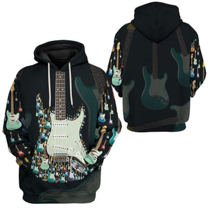 3D Electric Guitar Custom Tshirt Hoodie Apparel