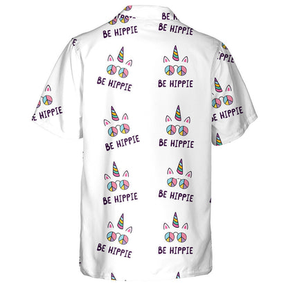 Lovely Pttern Of Hippie Guitar Rainbow And Flowers Hawaiian Shirt, Hawaiian Shirt Gift, Christmas Gift