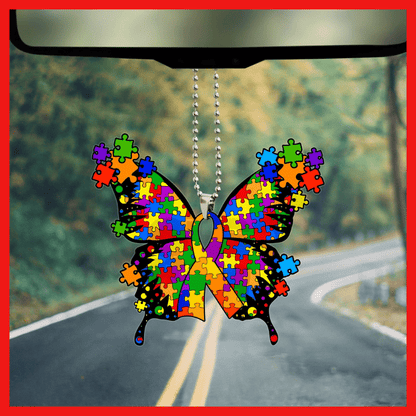 Butterfly Puzzle Christmas Ornament, Happy Christmas Ornament, Christmas Gift, Christmas Decoration